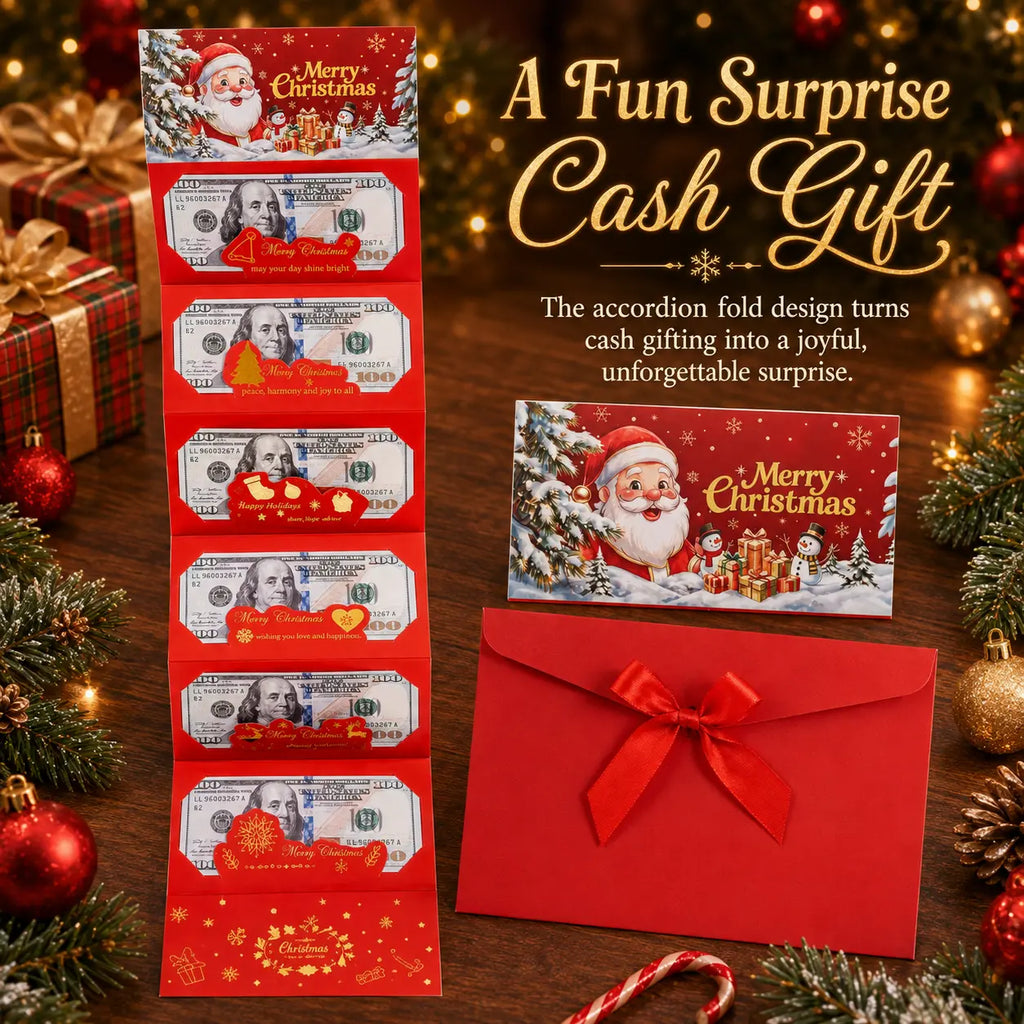 Christmas Money Envelope with 6 Slots – 2PCS/4PCS Folding Cash Gift Holders