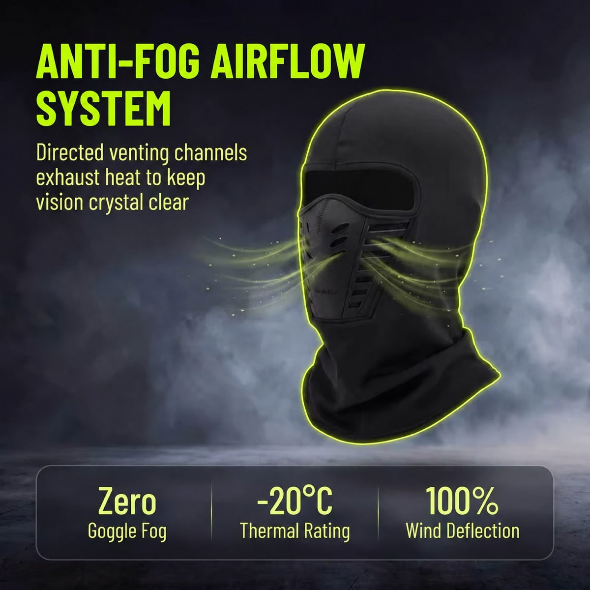 Unisex Fleece Balaclava with Vented Face Cover – Windproof Winter Ski & Motorcycle Mask