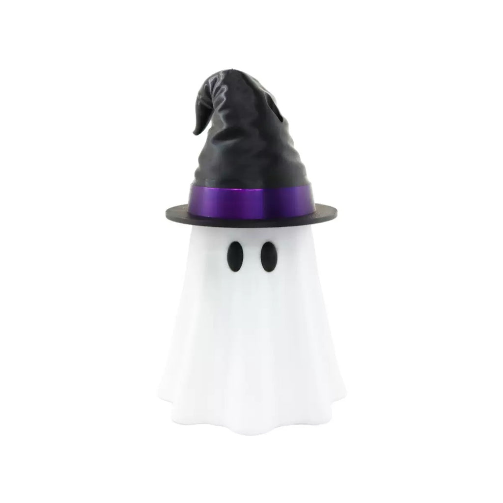Halloween Witch Hat Ghost Can Holder with Straw Opening, Reusable 3D Beverage Can Cover, Standard or Tall Size, Spooky Drink Accessory for Parties, Desks & Movie Nights
