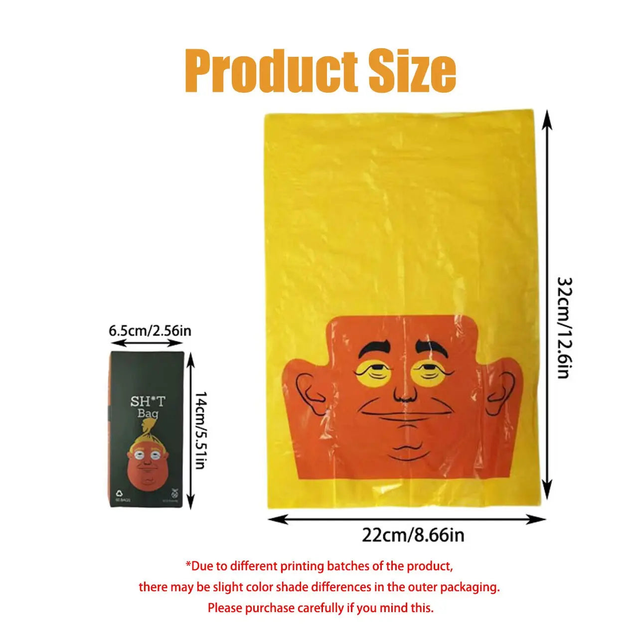 Funny Dog Poop Bags (60 Count)