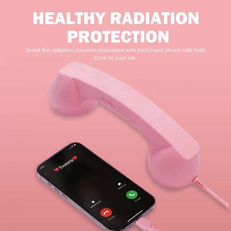 Retro Choice-Bluetooth Phone Handset, Wireless/Wired & USB Mobile Phone Receiver for Comfortable Calls, Type-C Port, Perfect for Halloween, Christmas & Part, excellent sound quality,headphone earphones noise reduction, Cyber Monday Black Friday