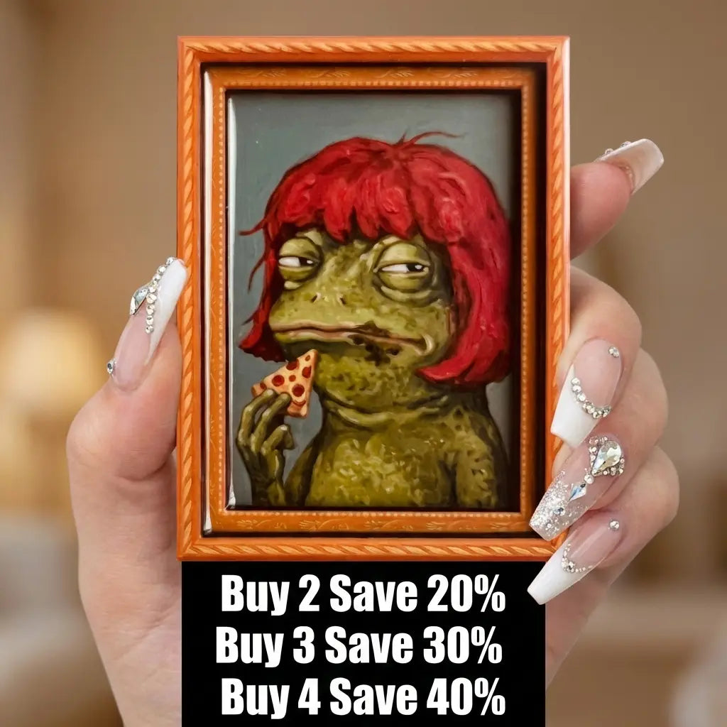 Funny Vintage Art Frame Fridge Magnets - Quirky Animal Portraits for Home & Office