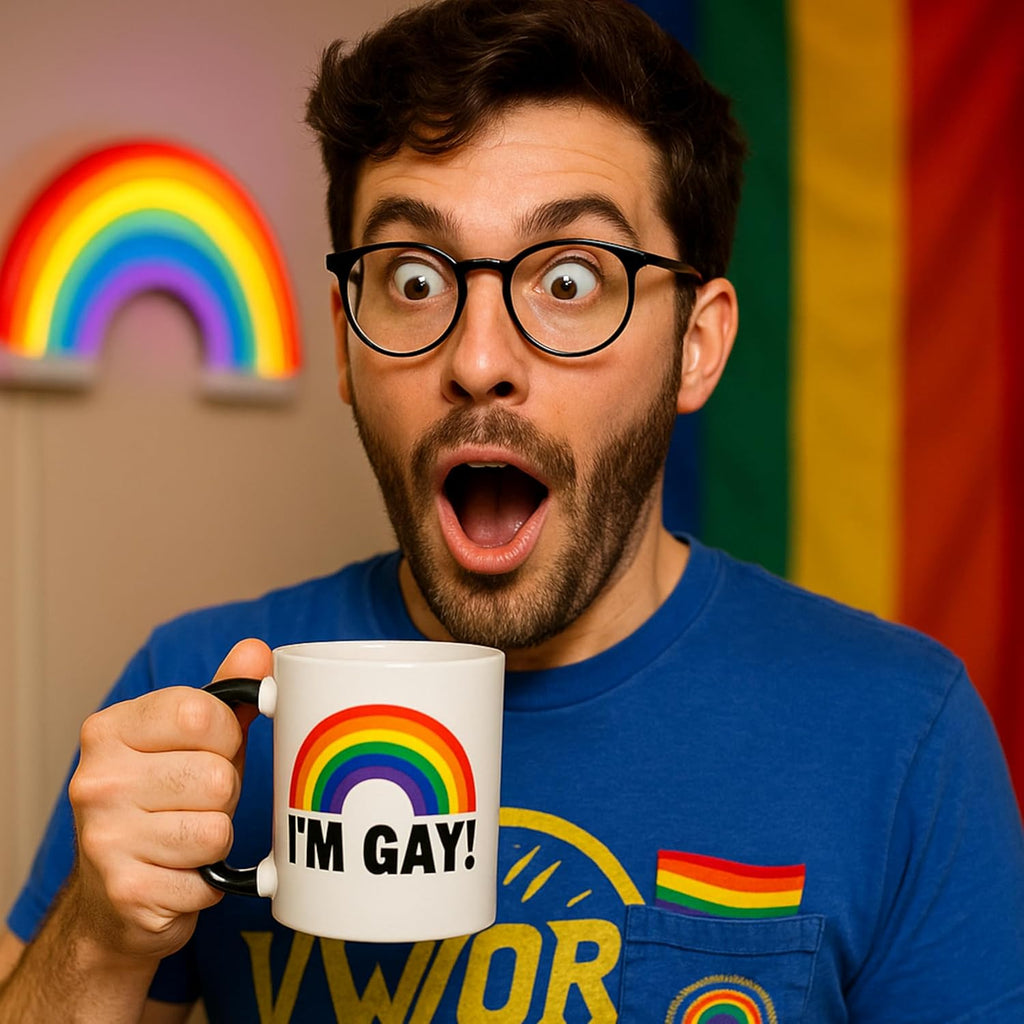 I'm Gay Mug, Funny Color Changing Coffee Mug, White Elephant Gag Gifts