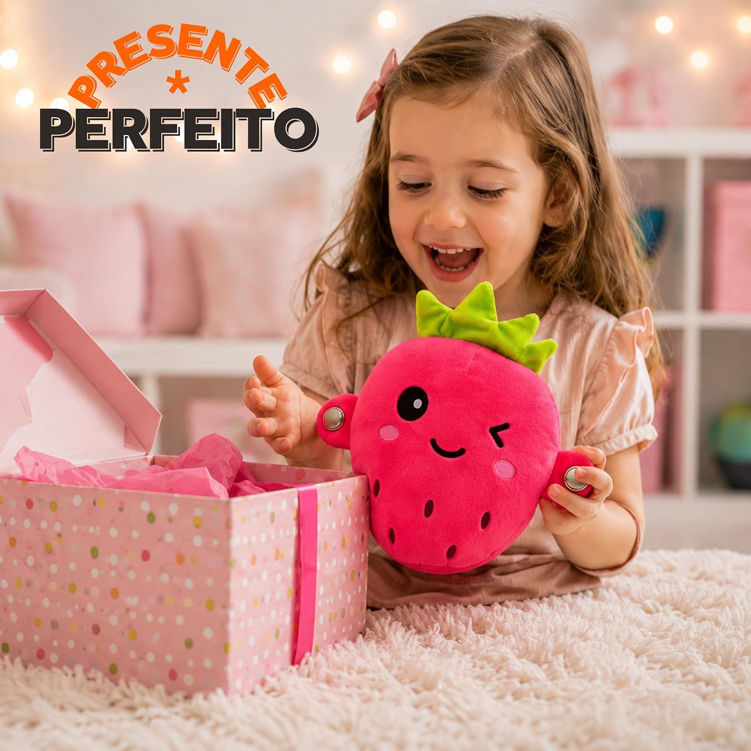 Interactive Sensory Musical Plush Toy for Kids – Banana/Strawberry/Carrot Style with Touch Sensors, Human Contact Sensor, and Sound