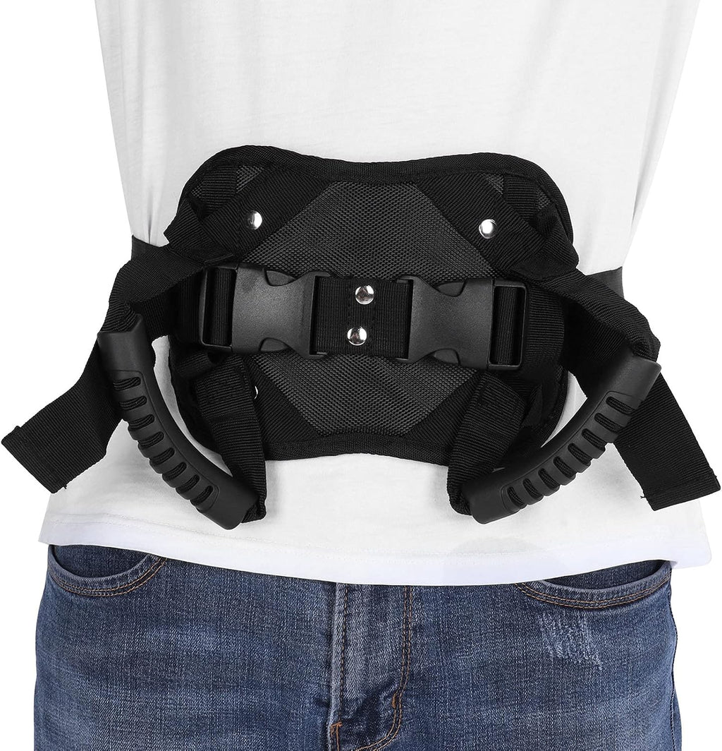 Adjustable Motorcycle Passenger Grip Belt with Dual Handles, Oxford Cloth & Breathable Mesh Support Strap for Scooter, Bike & Rear Rider Use