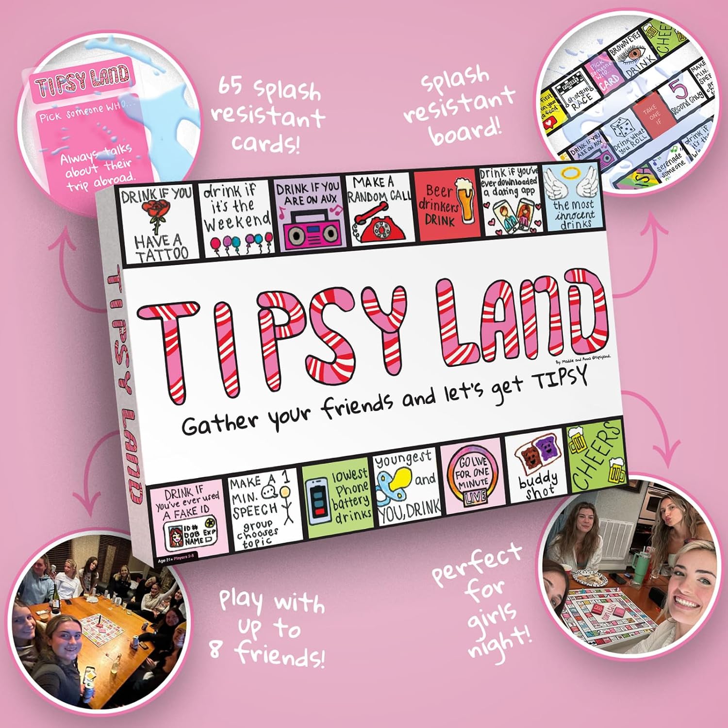 Hilarious Adult Party Board Game for Game Nights, Parties and Celebrations, Fun Challenges, Dares & Mini Competitions, 2–8 Players