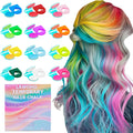 Temporary Hair Chalk Set – 6/12 Colors, UV Reactive Neon Hair Color, Washable Blacklight Hair Chalk for Halloween, Cosplay & Parties