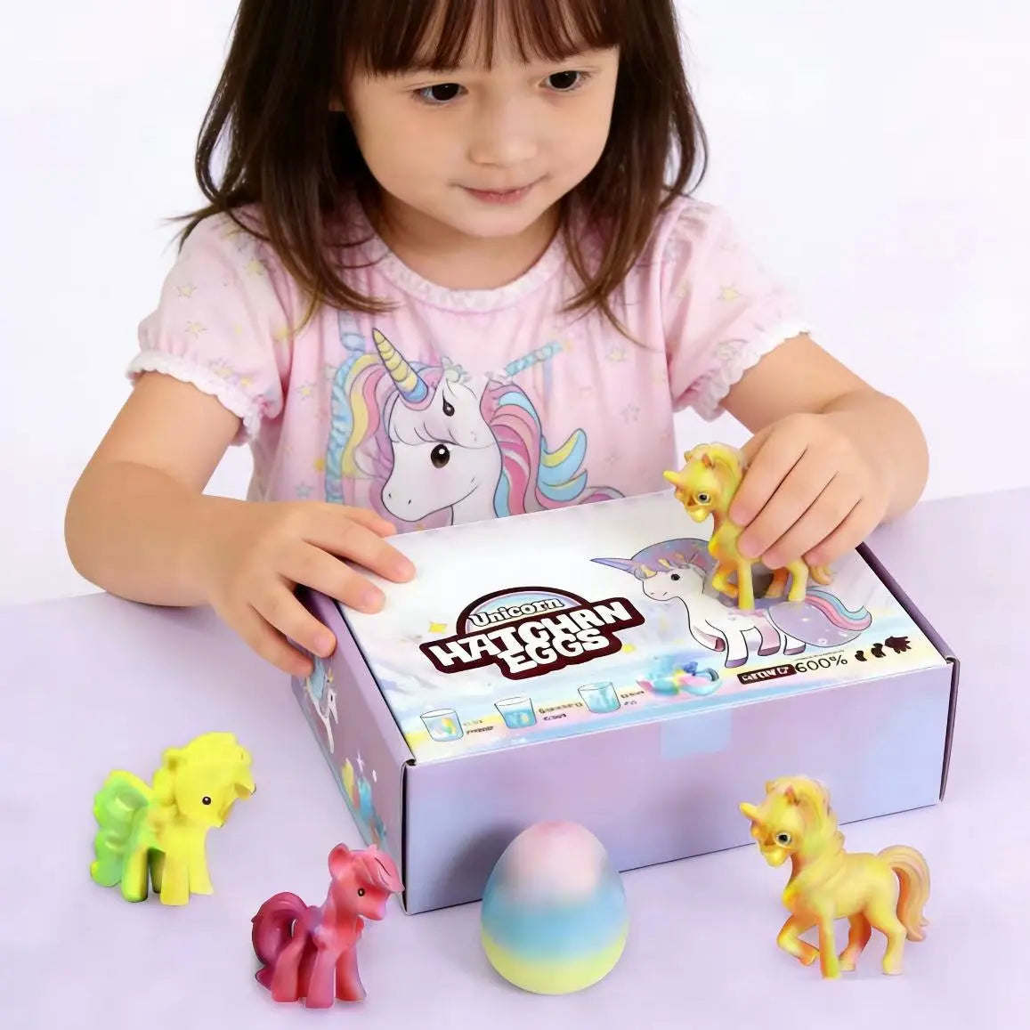 Magical Unicorn Hatching & Growing Eggs 6-Pack - Enchanting Surprise Water Toys for Kids' Gifts