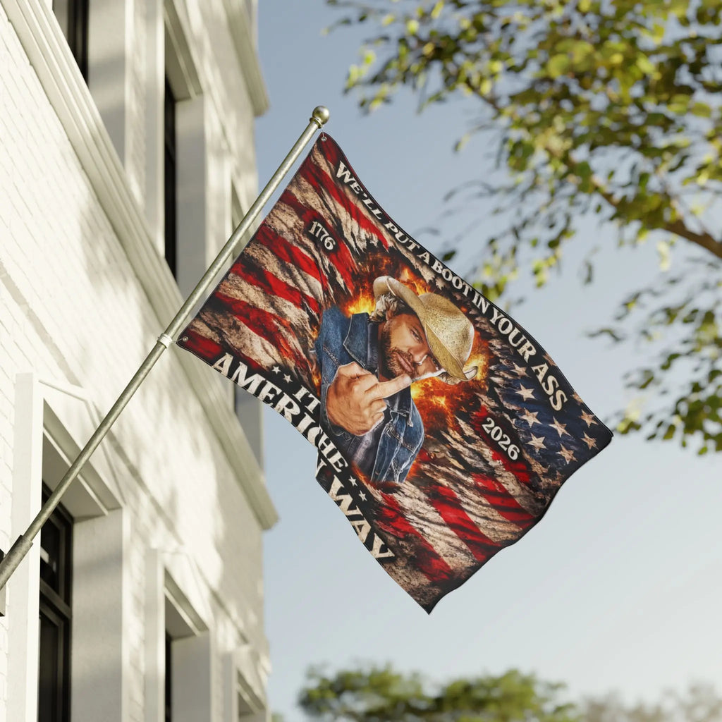 Toby Keith "Red White and Blue" 250th Flag - Patriotic Outdoor Banner & Tapestry