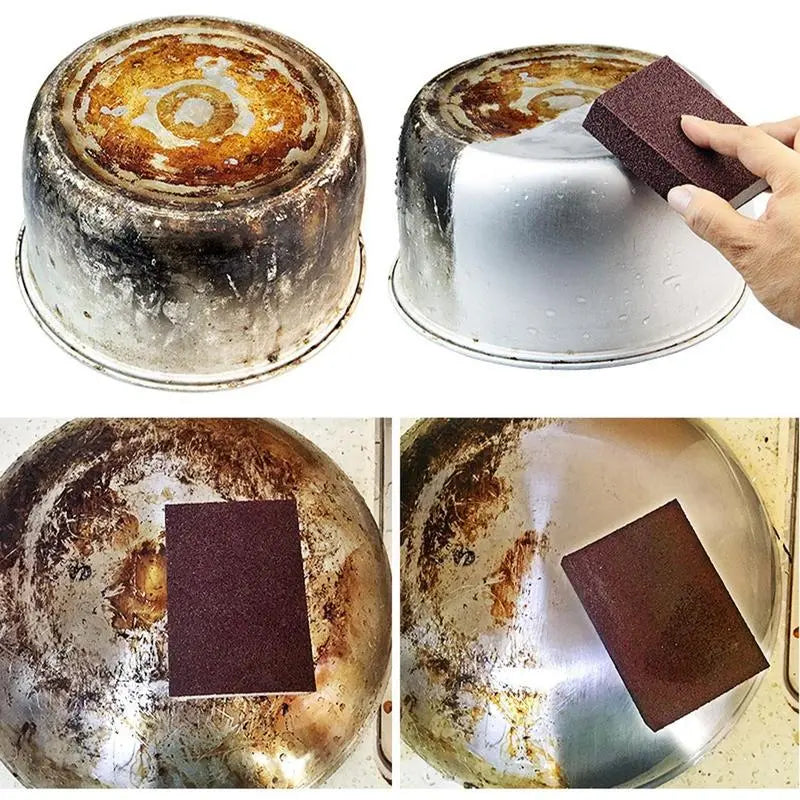 3-Pack Magic Emery Sponges | Powerful Rust & Stain Remover for Kitchen Pots