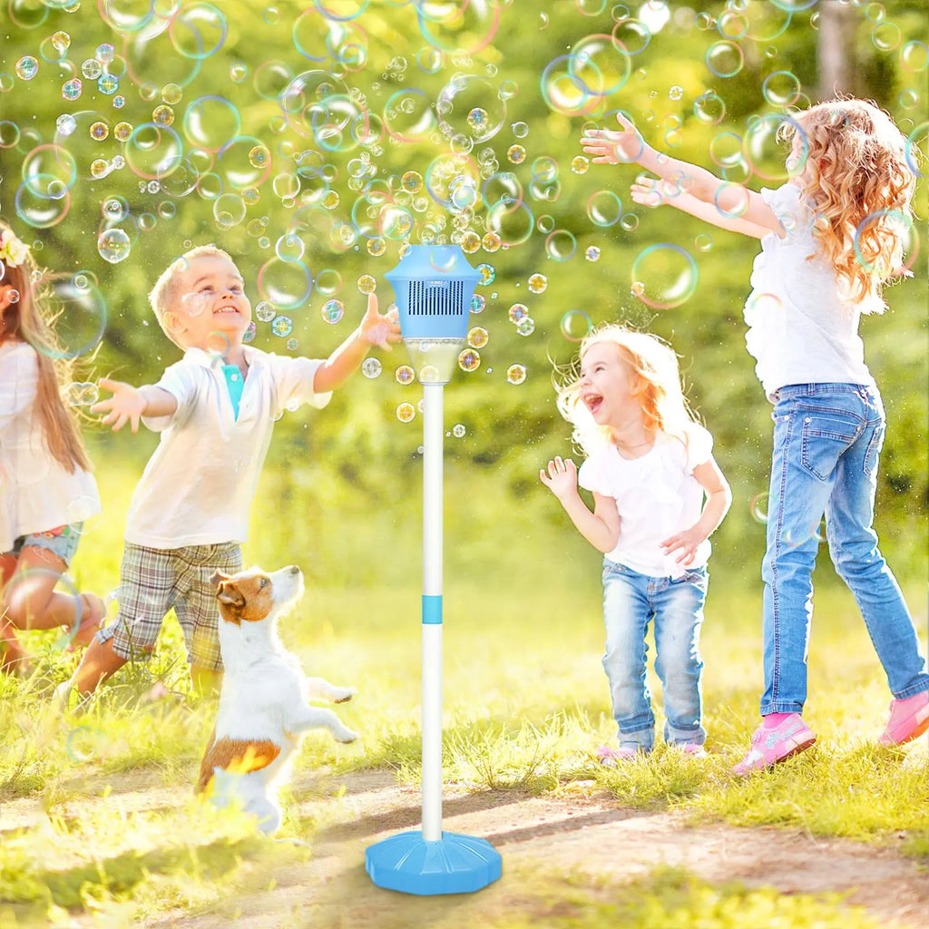 Automatic Handheld Bubble Machine for Kids, Bubble Maker Spring Summer Toys with Lights