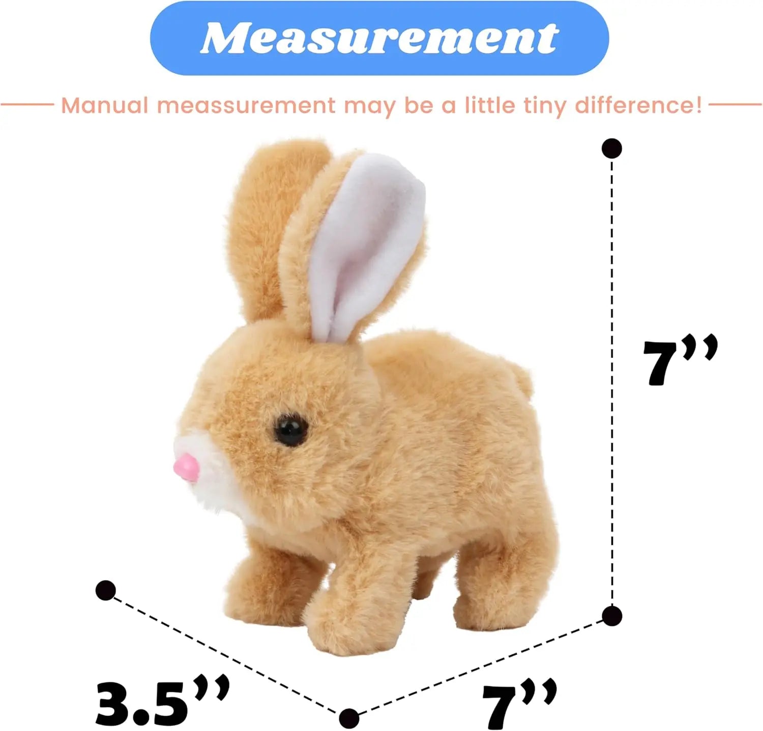 Realistic Hopping Rabbit Plush | Interactive Walking Bunny with Sound & Wiggle Ears