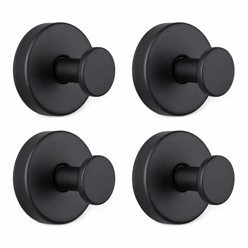 Heavy-Duty Adhesive Wall Hooks, 15 lb Capacity Waterproof No-Drill Hooks for Bathroom, Kitchen & Home Storage, 4 or 8 Pack
