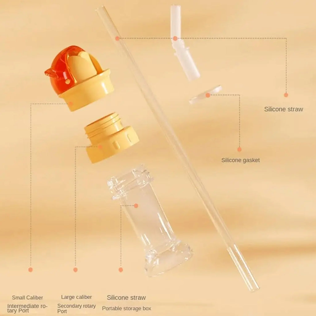 1 Pack Kids Water Bottle Spout Conversion Cap with Straw | Universal Fit for Juice & Water Bottles | Spill-Proof Flip Top Cover for Toddlers & Children