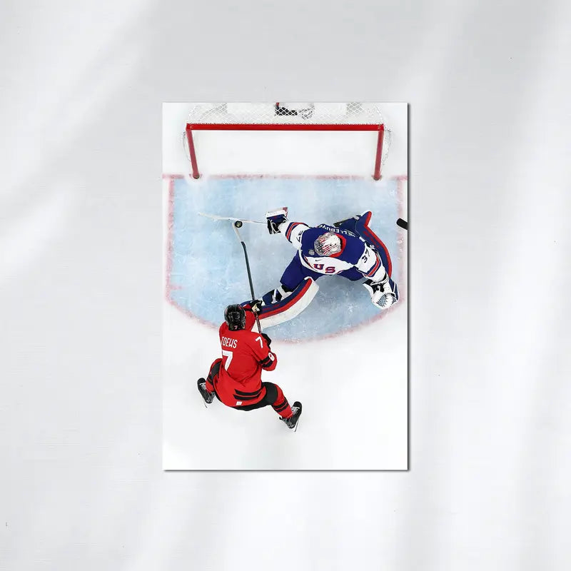 Team USA Hockey Gold Poster – Down But Never Out, Gift Idea