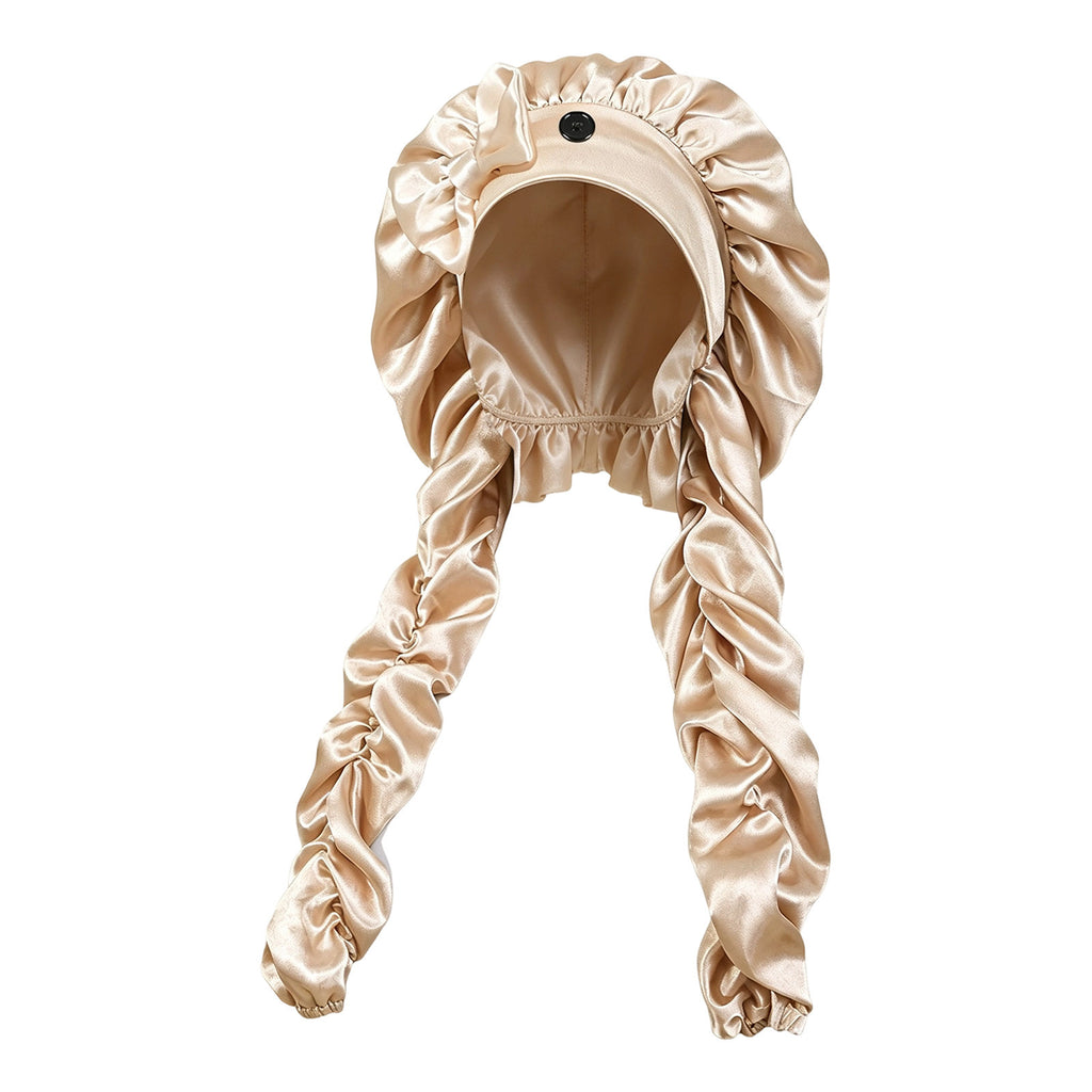 Extra Long Sleep Bonnet for Long Hair, Adjustable Satin Hair Bonnet for Braids, Dreadlocks, Curls & Natural Hair