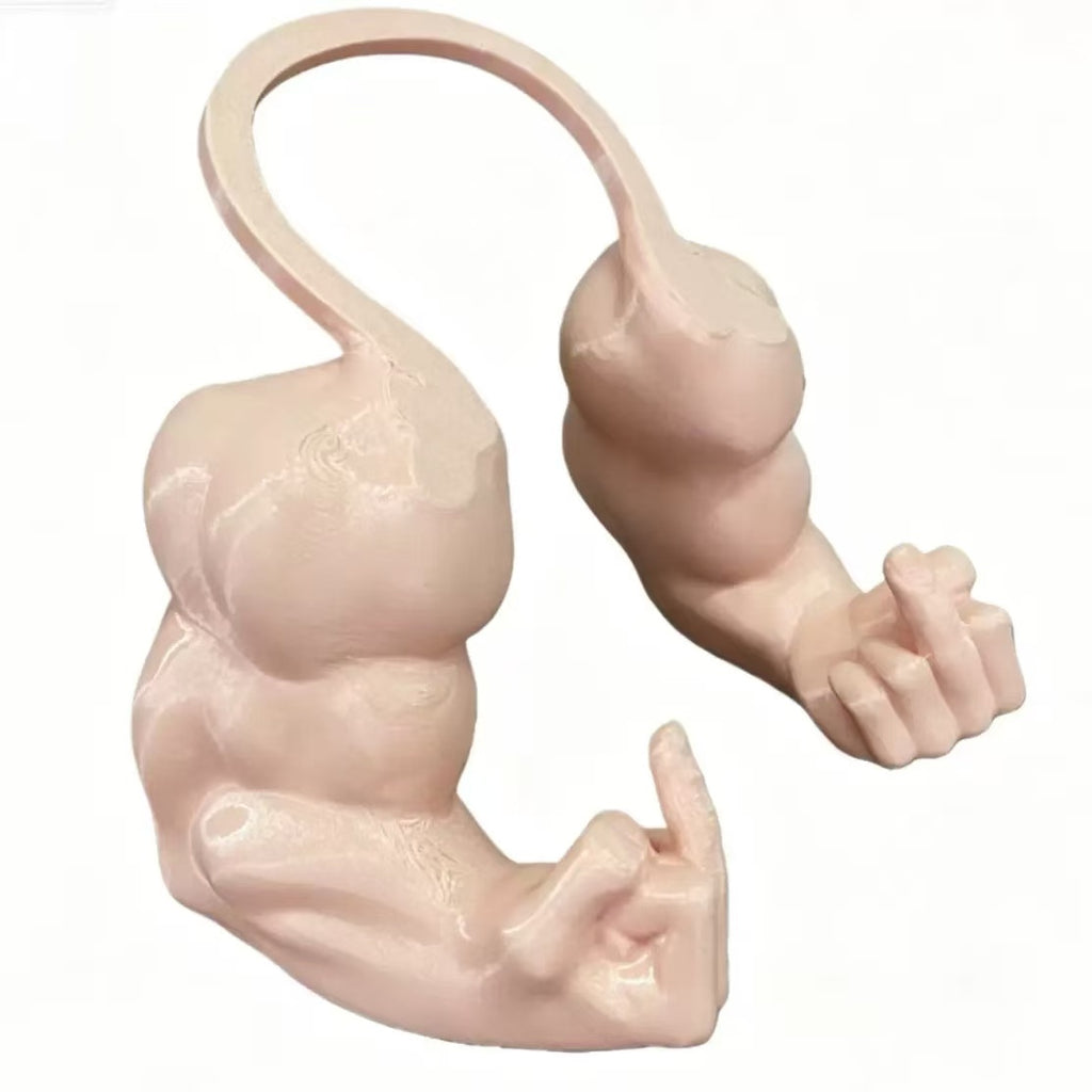 Cat Muscle Arm with Middle Finger 3D Printed Hulks Muscle Cat Arm for Neck