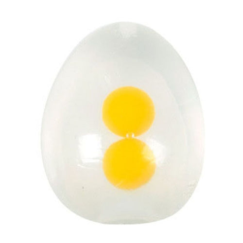 3 Pack Double Yolk Egg Squishy Stress Relief Toys, Transparent Food Shaped Fidget Toys, Slow Rebound Egg Squeeze Toys for Anxiety Relief, Desk Toys, Sensory Play Gifts