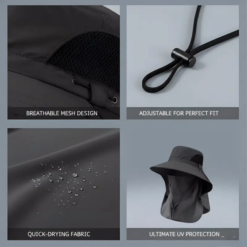 Detachable Sun Hat with Face & Neck Protection