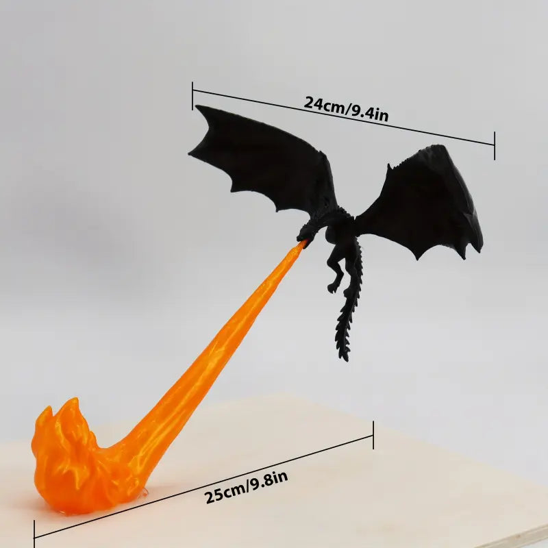 3D Dragon Flame Book Nook Lamp, Fire-Breathing Dragon Sculpture with Glowing Flame Effect, Fantasy Bookshelf Decor for Home, Office and Desk