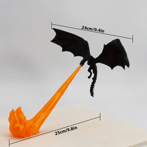 3D Dragon Flame Book Nook Lamp, Fire-Breathing Dragon Sculpture with Glowing Flame Effect, Fantasy Bookshelf Decor for Home, Office and Desk