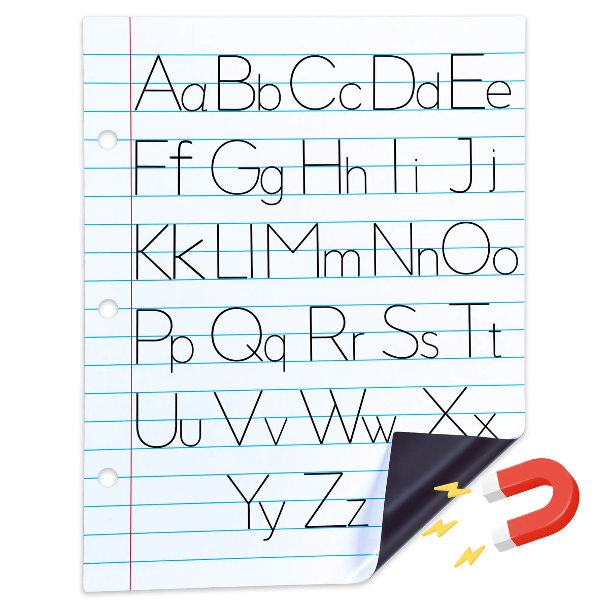 Giant Magnetic Lined Dry Erase Sheet, 22 × 16.9 in Reusable Writing Pad for Teachers, Classroom, Homeschool & Office