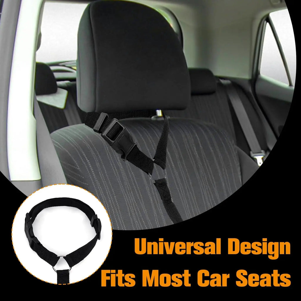 2 Packs Adjustable Dog Car Seatbelt Harness, Pet Safety Seat Belt for Dogs and Puppy