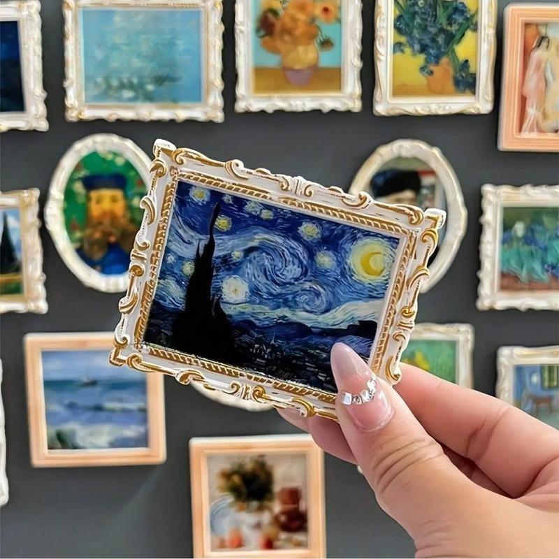 Van Gogh Art Series Fridge Magnet | Vintage Creative Magnetic Photo Frame