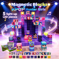KPOP Hunter Girls Anime Building Blocks with 5 Light-up LED Pieces
