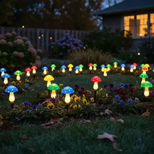2/4/8pcs Solar LED Sunflower Garden Lights Realistic