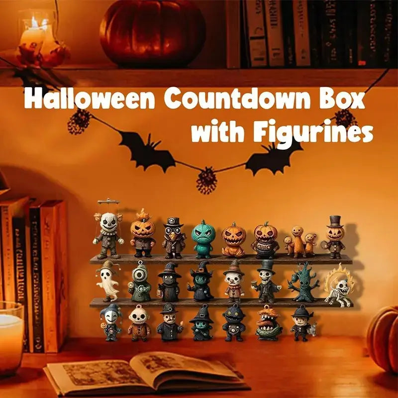 2026 Halloween Countdown Advent Calendar, 15-Day or 31-Day “Nights of Fright” Blind Bag Surprise Gift Box with Collectible Mini Figures & Charms