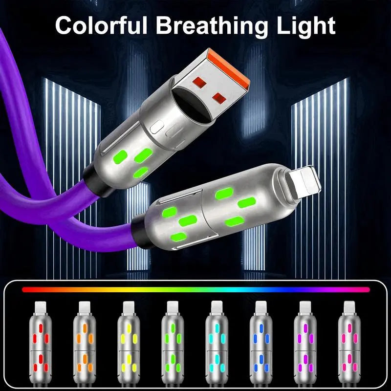 6.6FT 4-in-1 USB-C Cable, PD Fast Charging, Data Sync, EXAVON USB-A, Type-C, Lightning,  Aluminum, Compatible