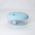 Mess-Free Snack Container with Silicone Lid, Reusable Stackable Food Storage Box for Chips, Nuts, Candy and Fruit