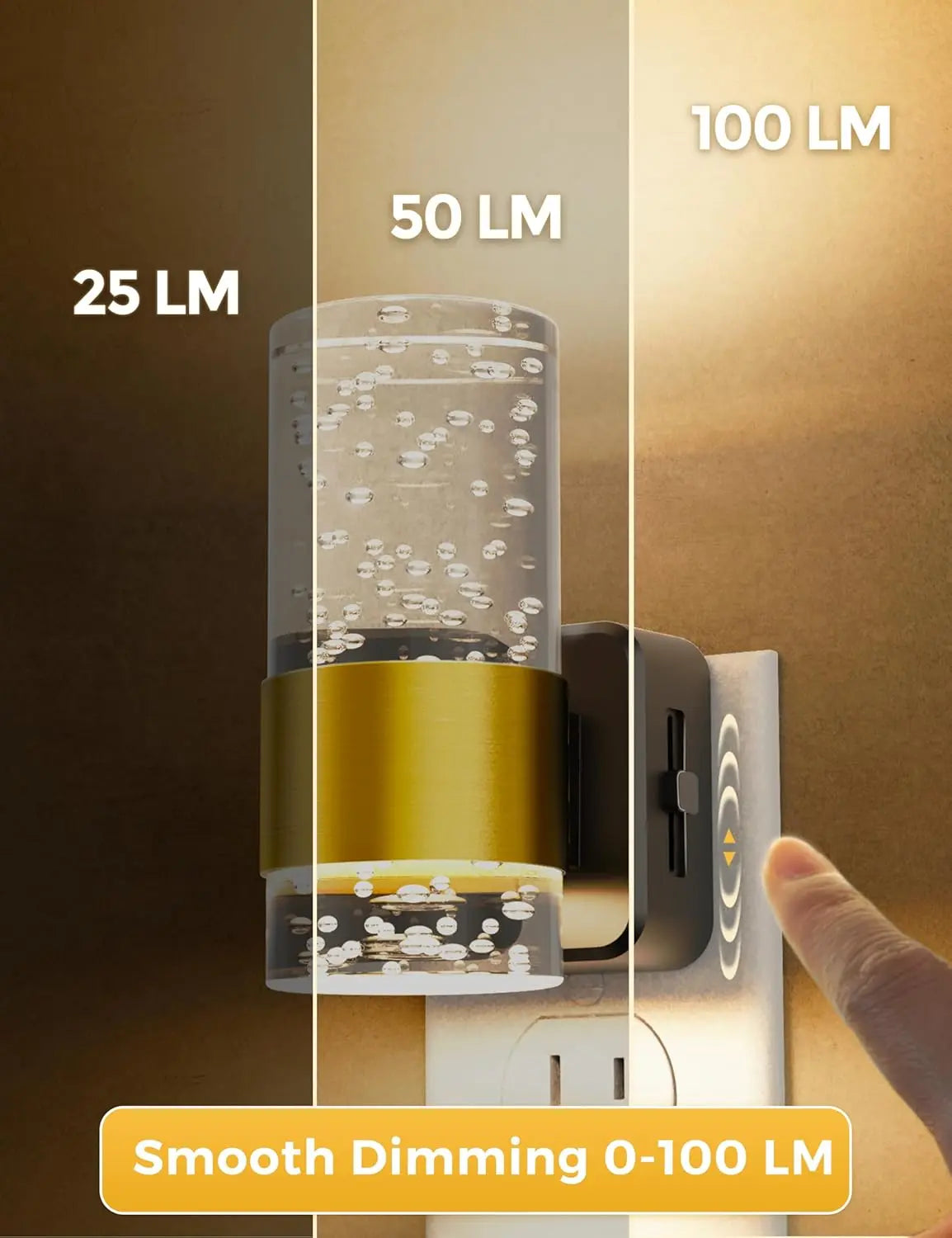 2 Packs Acrylic Aesthetics Night Light, Auto Dusk to Dawn Sensor LED Night Light for Bedroom Kitchen, Dimmable