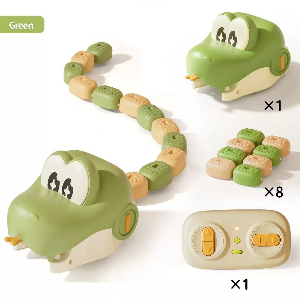 Remote Control Snake Game Toy, Cute Pixel-Style Slithering Floor Toy for Kids and Family Play