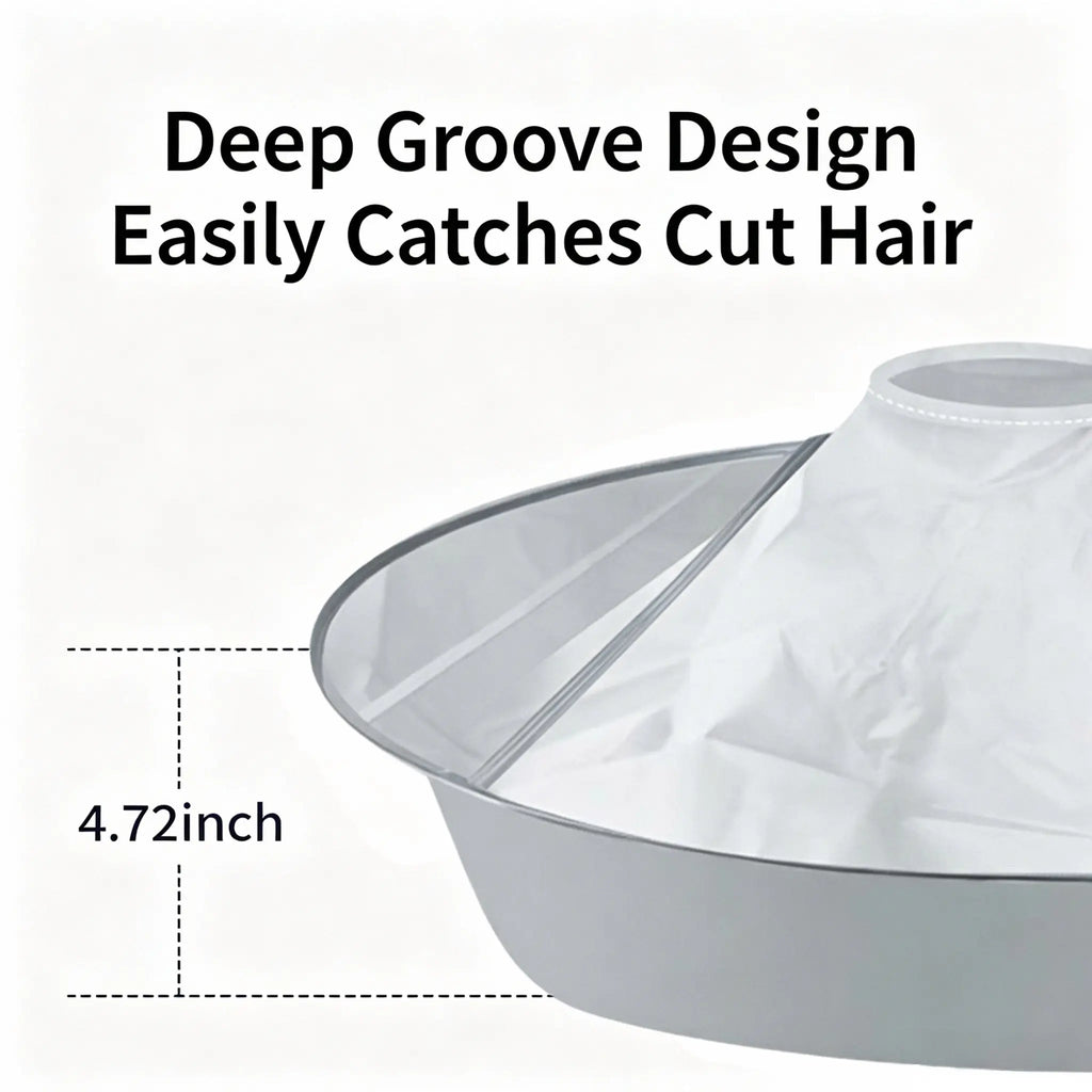 Portable Waterproof Hair Cutting Cape, Hair Catcher Bib, Reusable Barber Apron For Household & Salon Hair‑Cutting