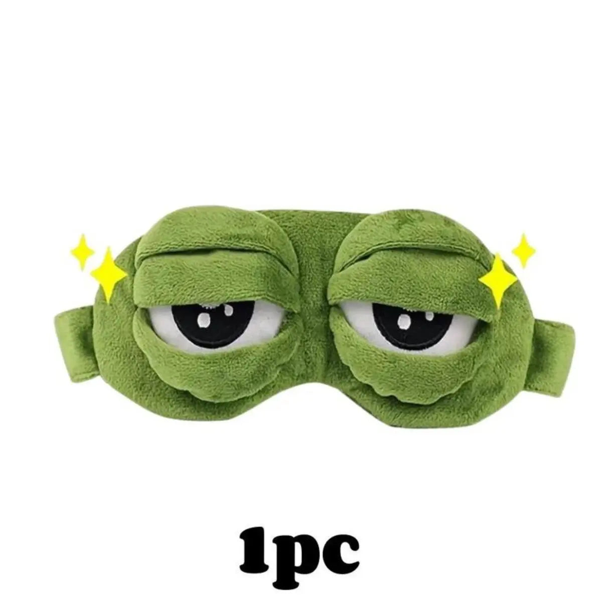 3D Funny Frog Sleep Mask | Adjustable Movable Eyes Cartoon Eyeshade
