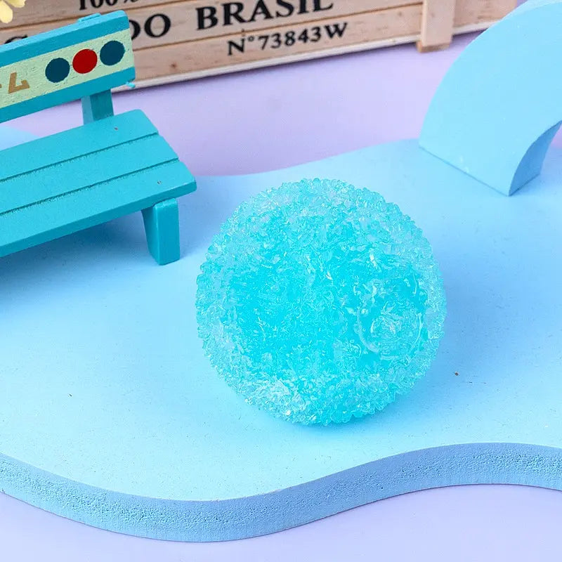 Handcrafted Crystal Mochi Ball Squishy Toy Handmade TPR Soft Stress Relief Fidget Sensory Grippie Set for Relaxation and Gift Giving