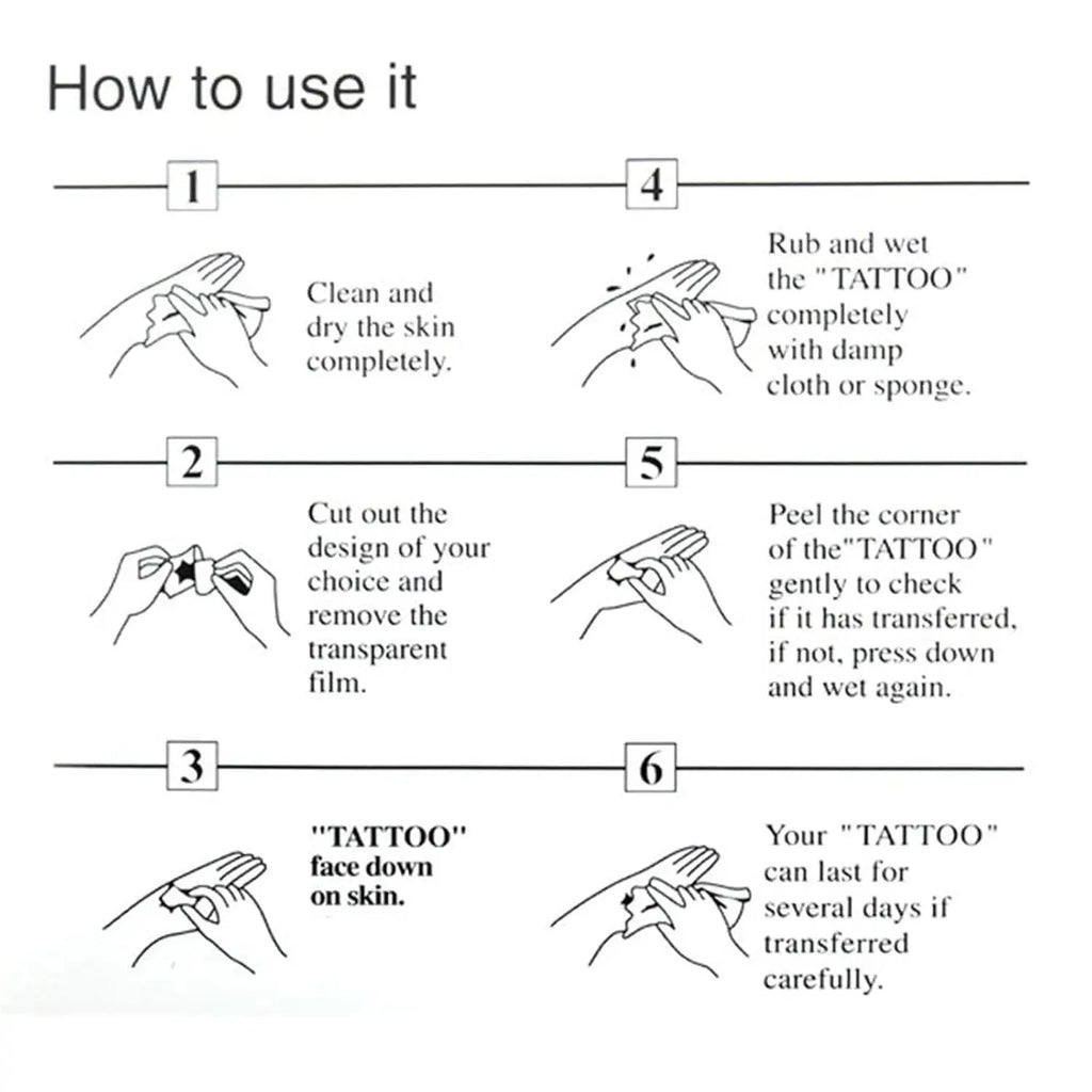 36 Sheets Realistic Temporary Tattoos - Large Half-Sleeve & Small Black Body Art