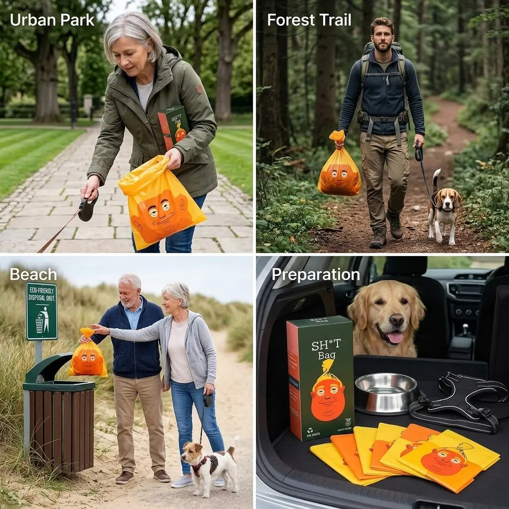 Funny Dog Poop Bags (60 Count)