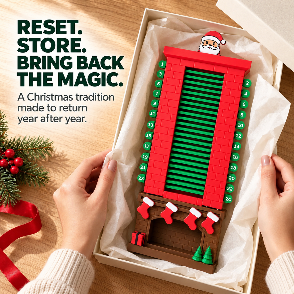 Santa Chimney Advent Calendar – 24-Day Christmas Countdown