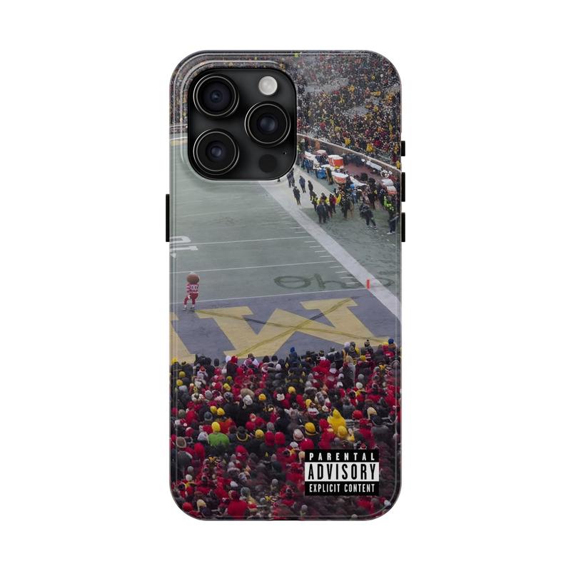 Ohio vs Michigan Rivalry Phone Case, Script Ohio on Big M Phone Cover, Buckeye Fan Erase The M 7 Air Pro Max, OSU Fan Gift