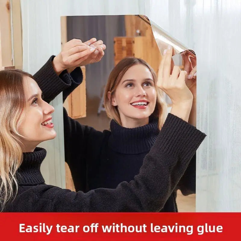 Self-adhesive mirror sticker with backing tape, 20 × 40 inch