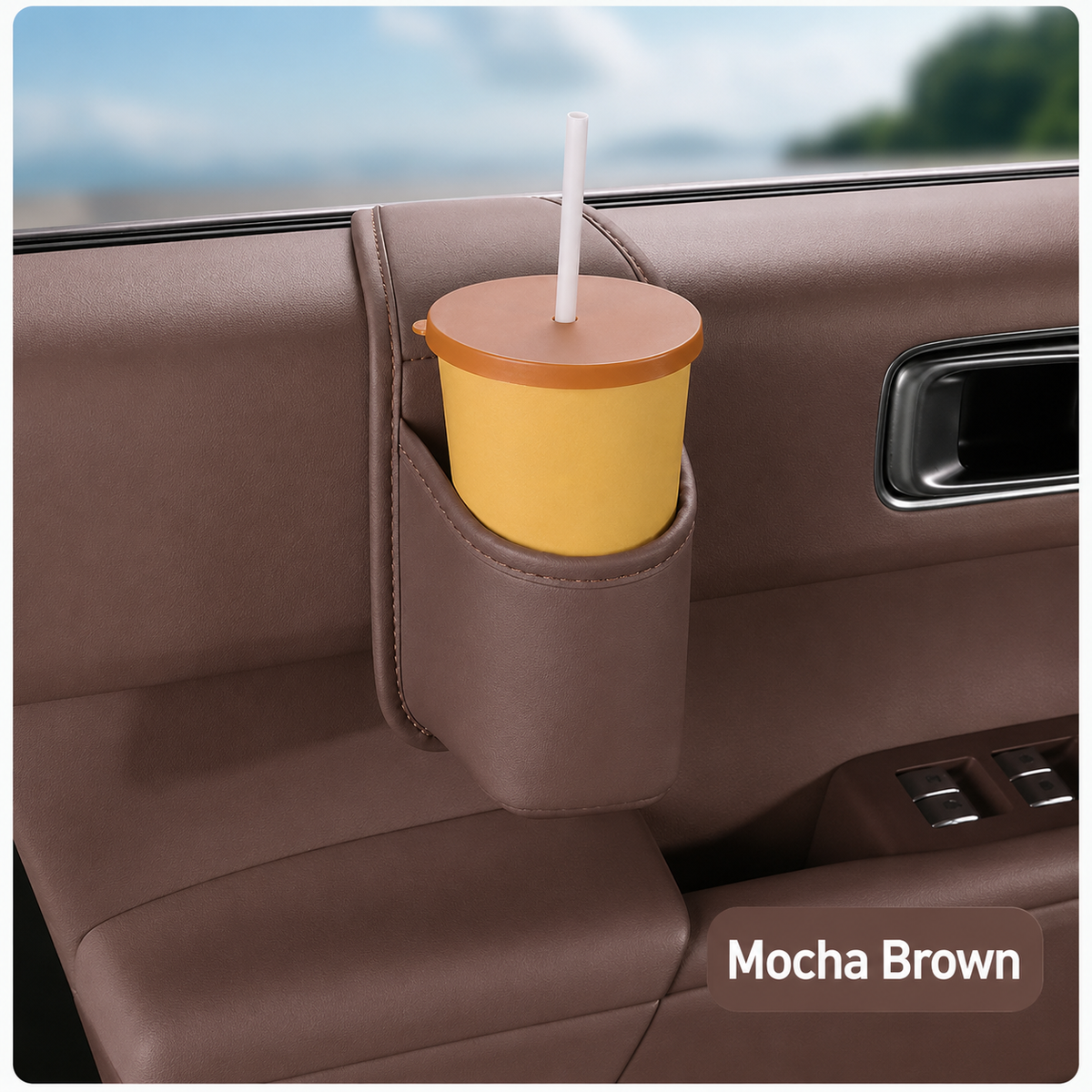 Car Door Storage Pocket, Double-Layer Organizer with Residue-Free Adhesive for Phones, Keys & Small Items, Fits Most Sedans, SUVs & Trucks