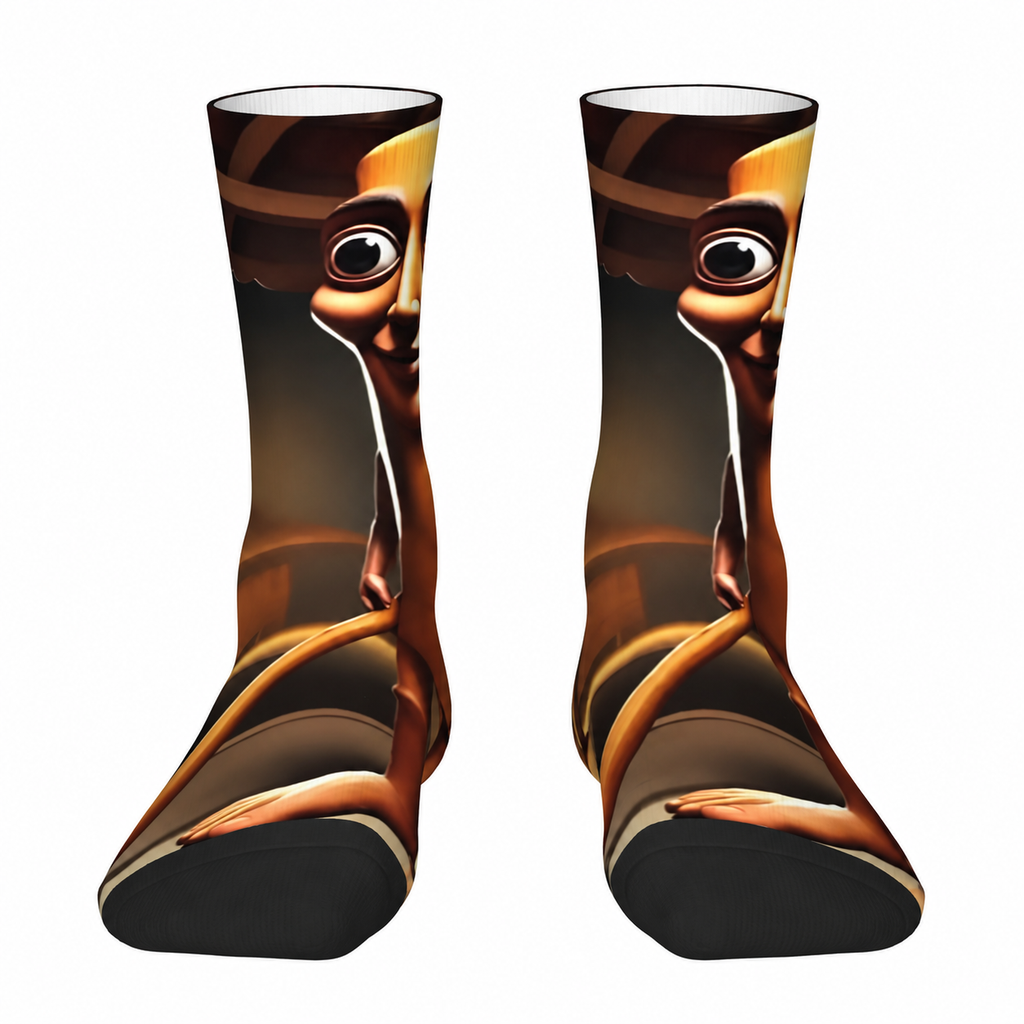 Tung Tung Tung Sahur Meme Socks, Funny Brainrot Novelty Crew Socks, Stretch Hip-Hop Print Socks, 1 Pair or 3 Pairs, Funny Christmas Gift