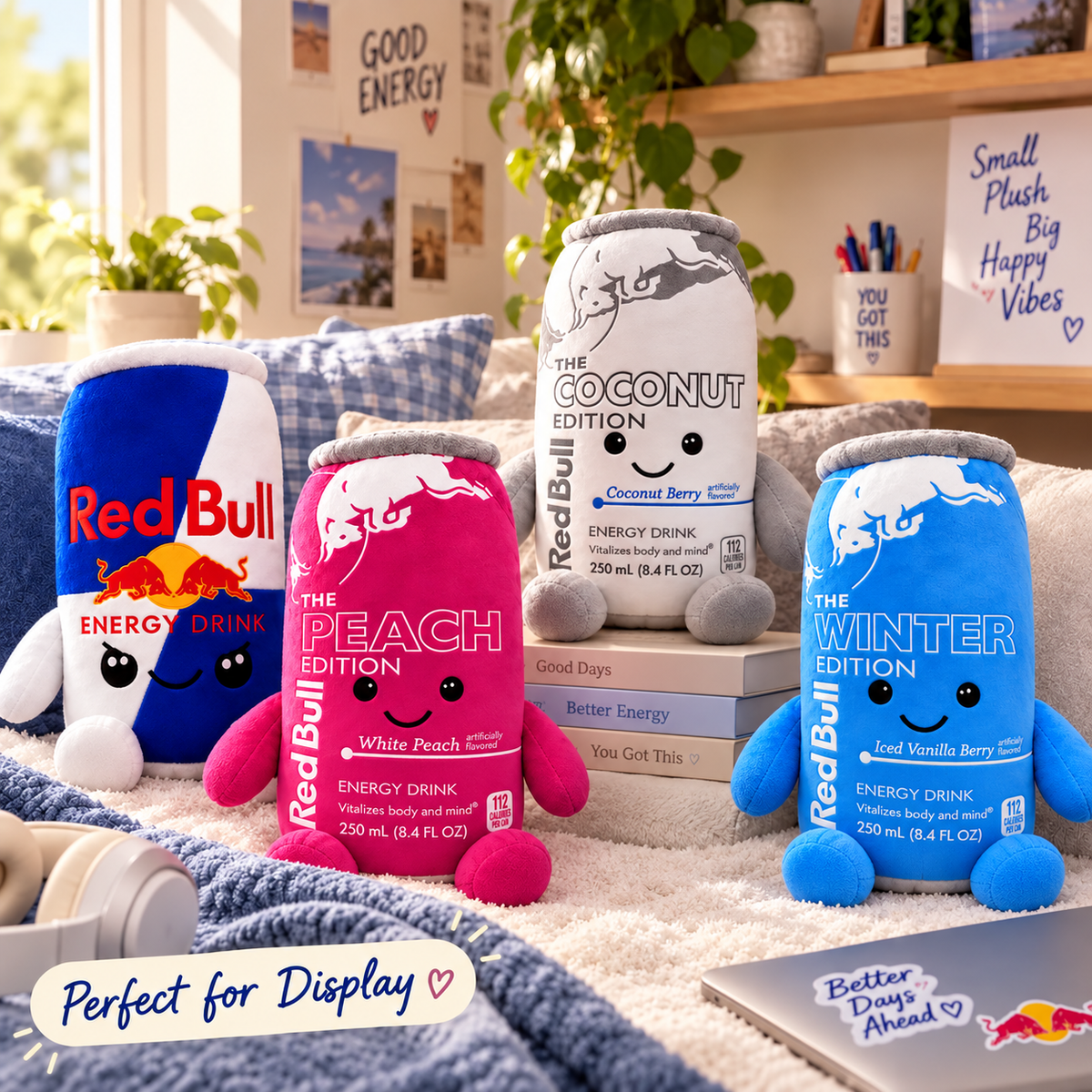 Energy Drink Can Plush Toy – 4 Styles, 8.7" Cute Stuffed Doll