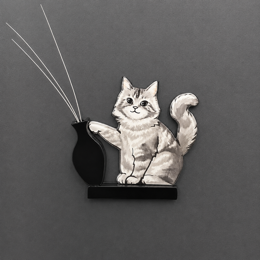 Cat Whiskers Memorial Magnet, Pet Memorial Keepsake for Cat Lovers