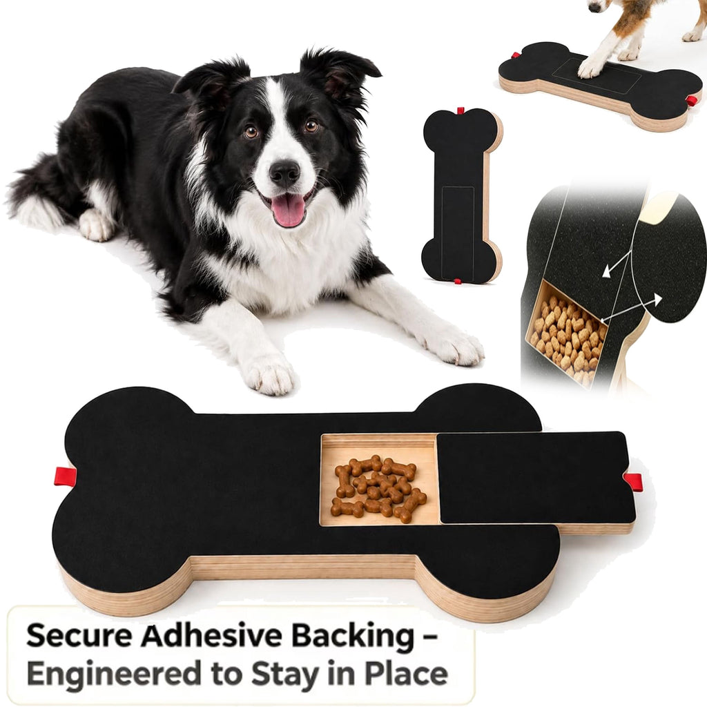 Dog Nail Scratch Board with Treat Box & Drawer, Dog Nail Scratch Non-Slip for Large Dog