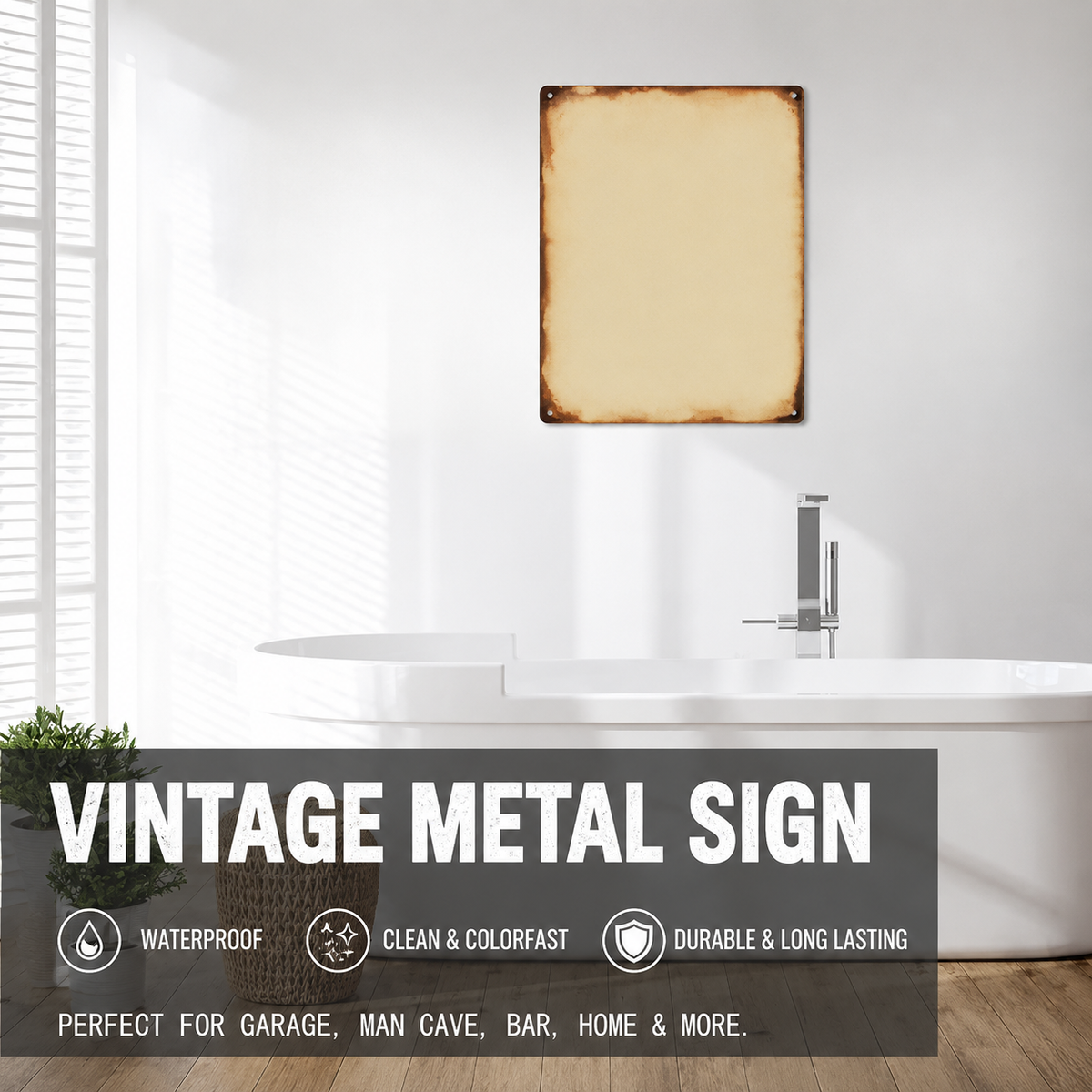 Personalized Beware of Jeff Aluminum Sign, 8 × 12 Inch Custom Name Vintage Metal Sign for Garage, Man Cave, Bar & Home Wall Decor