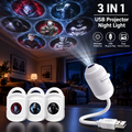 Halloween 2-in-1 Projection Night Light, 360° Adjustable USB Projector Lamp with Interchangeable Spooky Films, Touch Control for Bedroom, Party, Hallway & Parked Car Decor